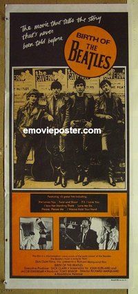 p098 BIRTH OF THE BEATLES Australian daybill movie poster '79 Fab 4!