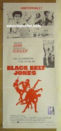 p099 BLACK BELT JONES Australian daybill movie poster '74 martial arts!