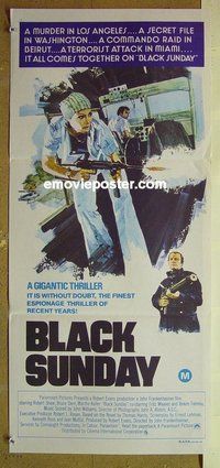 p102 BLACK SUNDAY Australian daybill movie poster '77 John Frankenheimer