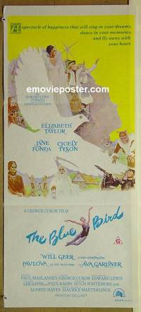 p108 BLUE BIRD Australian daybill movie poster '76 Liz Taylor