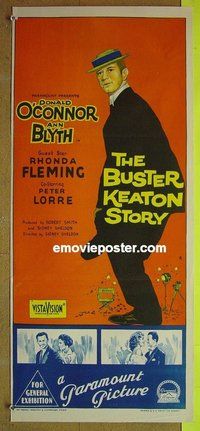 p125 BUSTER KEATON STORY Australian daybill movie poster '57 O'Connor