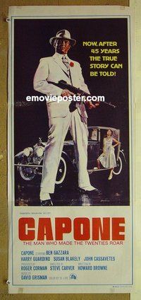 p136 CAPONE Australian daybill movie poster '75 Ben Gazzara, Guardino