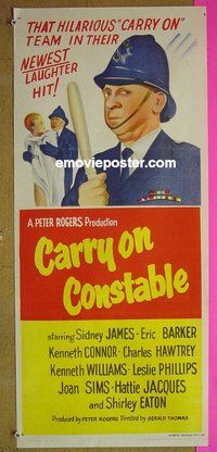 p141 CARRY ON CONSTABLE Australian daybill movie poster '61 James