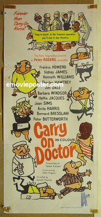 p142 CARRY ON DOCTOR Australian daybill movie poster '72 English sex!