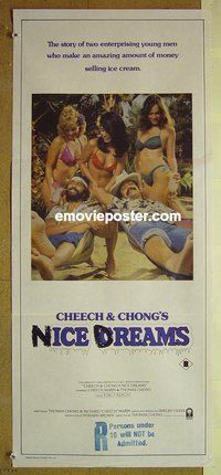 p160 CHEECH & CHONG'S NICE DREAMS Australian daybill movie poster '81 drugs!