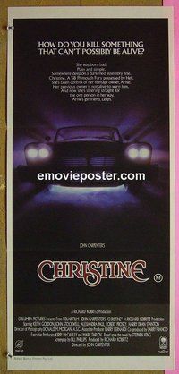 p167 CHRISTINE Australian daybill movie poster '83 Stephen King