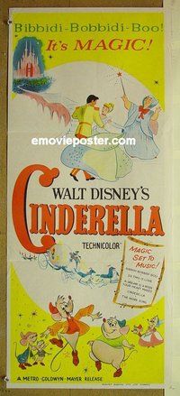 p168 CINDERELLA Australian daybill R60s Walt Disney classic!