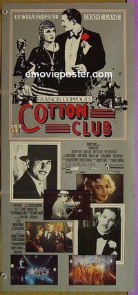 p186 COTTON CLUB Australian daybill movie poster '84 Richard Gere, Coppola