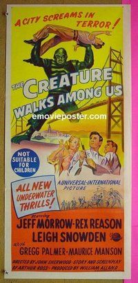 p194 CREATURE WALKS AMONG US Australian daybill movie poster '56 Morrow