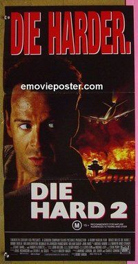 p226 DIE HARD 2 Australian daybill movie poster '90 Bruce Willis, Bedelia