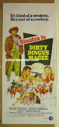 p228 DIRTY DINGUS MAGEE Australian daybill movie poster '70 Frank Sinatra