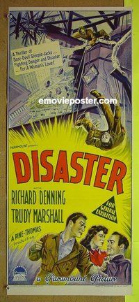 p230 DISASTER Australian daybill movie poster '48 Richard Denning