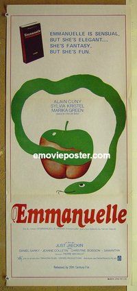 p247 EMMANUELLE Australian daybill movie poster '75 Sylvia Kristel, sex!