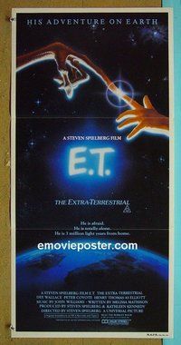 p254 ET Australian daybill movie poster '82 Steven Spielberg,Barrymore