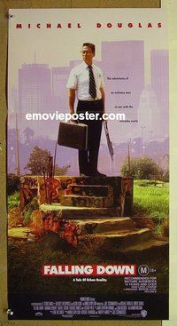 p260 FALLING DOWN Australian daybill movie poster '93 Michael Douglas