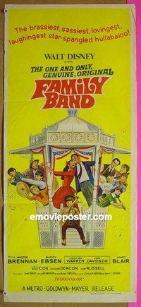 p538 ONE & ONLY GENUINE ORIGINAL FAMILY BAND Australian daybill movie poster '68