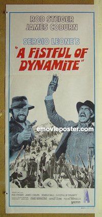p274 FISTFUL OF DYNAMITE Australian daybill movie poster '72 Sergio Leone