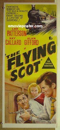 p283 FLYING SCOT Australian daybill movie poster '57 Lee Patterson