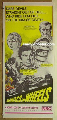 p293 FORMULA 1 HELL OF THE GRAND PRIX Australian daybill movie poster '70 cars!