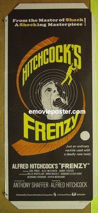 p302 FRENZY Australian daybill movie poster '72 Alfred Hitchcock,Shaffer