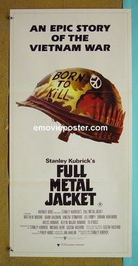 p308 FULL METAL JACKET Australian daybill movie poster '87 Stanley Kubrick