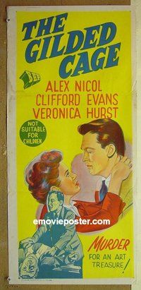 p322 GILDED CAGE Australian daybill movie poster '54 Alex Nicol