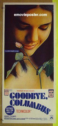 p337 GOODBYE COLUMBUS Australian daybill movie poster '69 Ali MacGraw