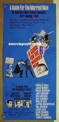 p348 GUIDE FOR THE MARRIED MAN Australian daybill movie poster '67 Matthau