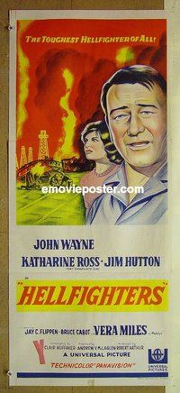 p365 HELLFIGHTERS Australian daybill movie poster '69 John Wayne, Ross