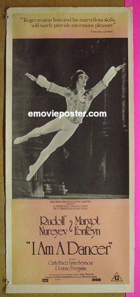 p381 I AM A DANCER Australian daybill movie poster '72 Rudolf Nureyev