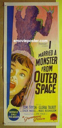 p383 I MARRIED A MONSTER FROM OUTER SPACE Australian daybill movie poster '58