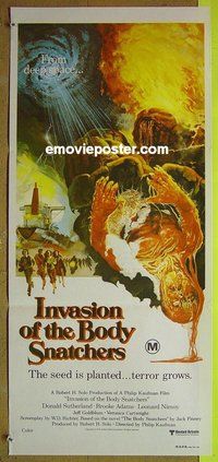 p395 INVASION OF THE BODY SNATCHERS Australian daybill movie poster '78