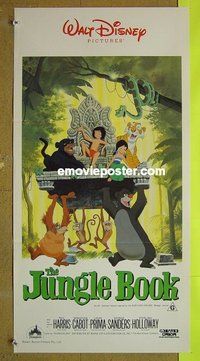 p411 JUNGLE BOOK Australian daybill movie poster R86 Walt Disney