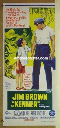p414 KENNER Australian daybill movie poster '68 Jim Brown, Robert Coote