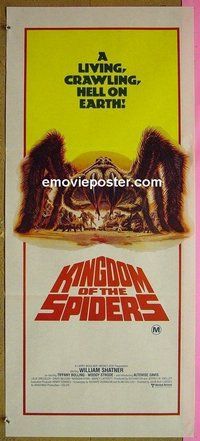 p420 KINGDOM OF THE SPIDERS Australian daybill movie poster '77 Shatner