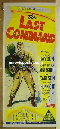 p425 LAST COMMAND Australian daybill movie poster '55 Sterling Hayden