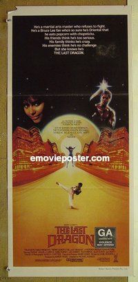 p426 LAST DRAGON Australian daybill movie poster '85 Berry Gordy, Taimak