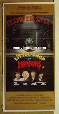 p439 LITTLE SHOP OF HORRORS Australian daybill movie poster '86 Frank Oz