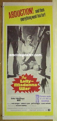 p446 LOLLY MADONNA WAR Australian daybill movie poster '72 Season Hubley