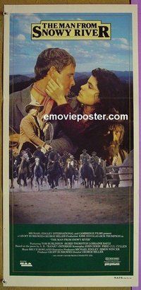 p464 MAN FROM SNOWY RIVER Australian daybill movie poster '82 George Miller