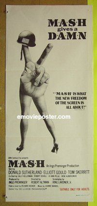 p475 MASH Australian daybill movie poster '70 Robert Altman, Gould
