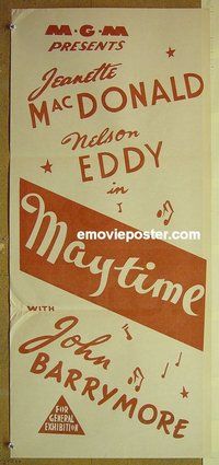 p479 MAYTIME Australian daybill movie poster R60s MacDonald & Eddy