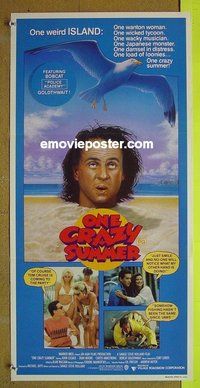 p539 ONE CRAZY SUMMER Australian daybill movie poster '86 John Cusack, Moore