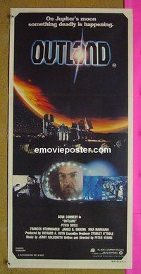 p554 OUTLAND Australian daybill movie poster '81 Sean Connery, Boyle