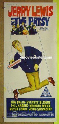p569 PATSY Australian daybill movie poster '64 Jerry Lewis, Ina Balin