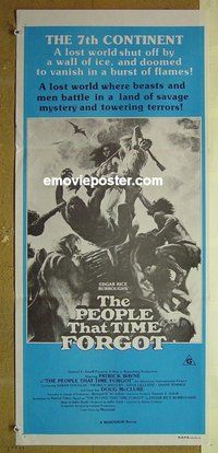p574 PEOPLE THAT TIME FORGOT Australian daybill movie poster '77 AIP