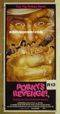 p586 PORKY'S REVENGE Australian daybill movie poster '85 Dan Monahan