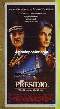 p591 PRESIDIO Australian daybill movie poster '88 Sean Connery, Mark Harmon