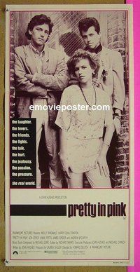 p592 PRETTY IN PINK Australian daybill movie poster '86 Molly Ringwald