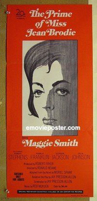 p593 PRIME OF MISS JEAN BRODIE Australian daybill movie poster '69 Smith